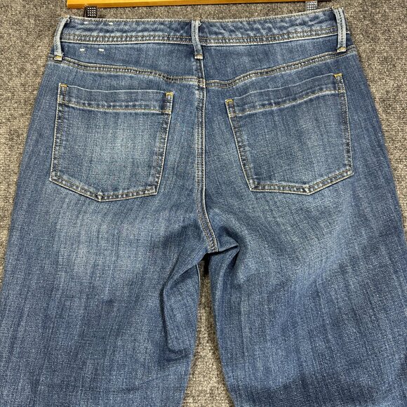 Talbots Jeans Womens 8 Demi Boot Crop Medium Wash Cotton Stretch Pockets - Picture 8 of 9